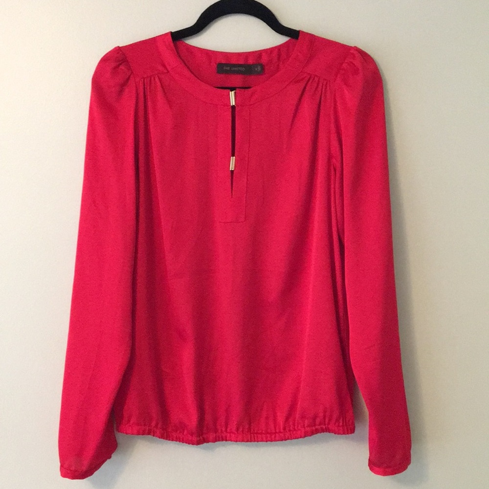 The Limited Silky Red Blouse